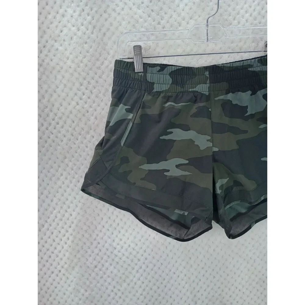 Athleta Printed Mesh Racer Run Shorts Women's Small 4